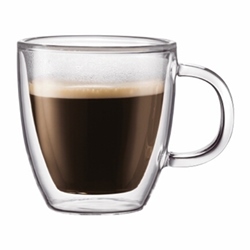 2PC 5oz set - Bodum Bistro Double Wall Espresso Mug: ifyoulovecoffee